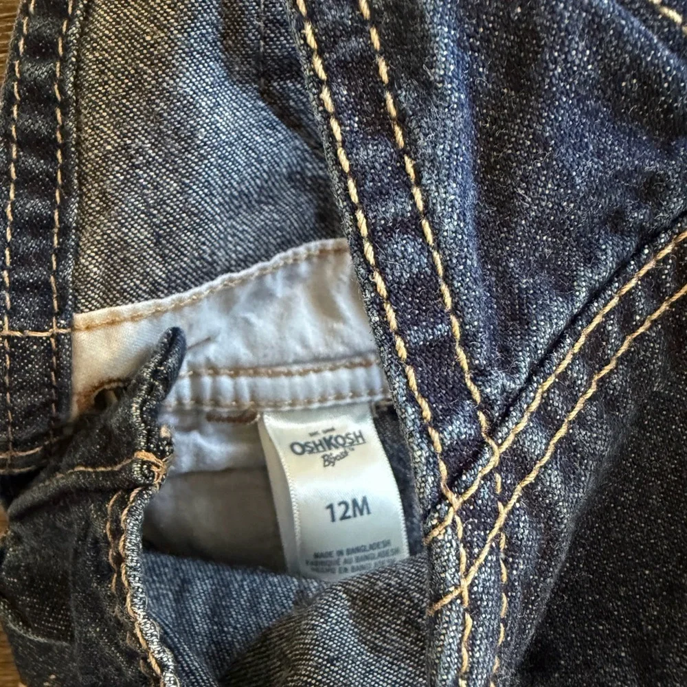 OshKosh B'gosh Dark Blue Denim Shortalls
